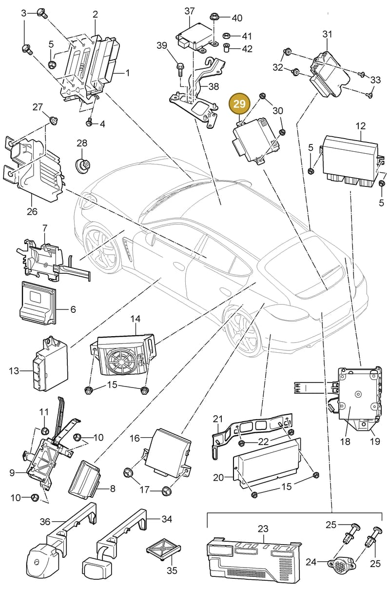 7PP959663E — Porsche Panamera (2009-2016) diagram p35901003, position 29