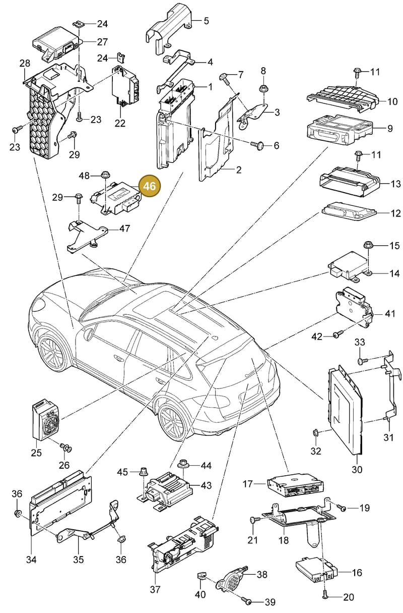 7PP959663E — Porsche Cayenne (2010-2018) diagram p37901002, position 46