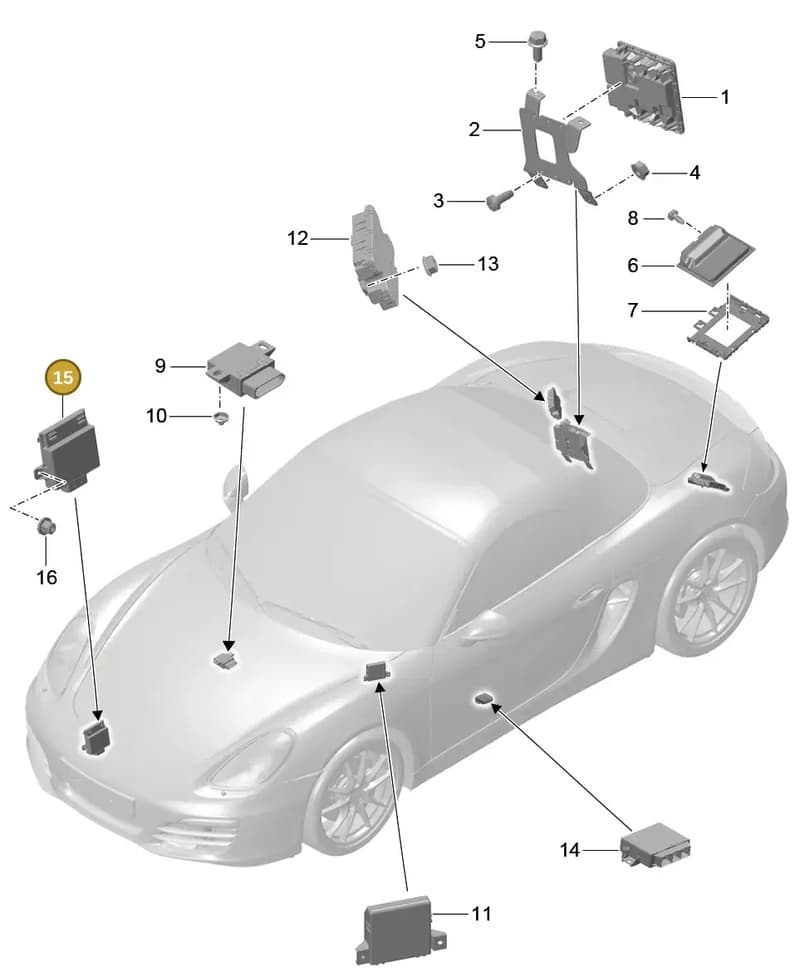 7PP959663E — Porsche Boxster (2012-2016) diagram p39901003, position 15