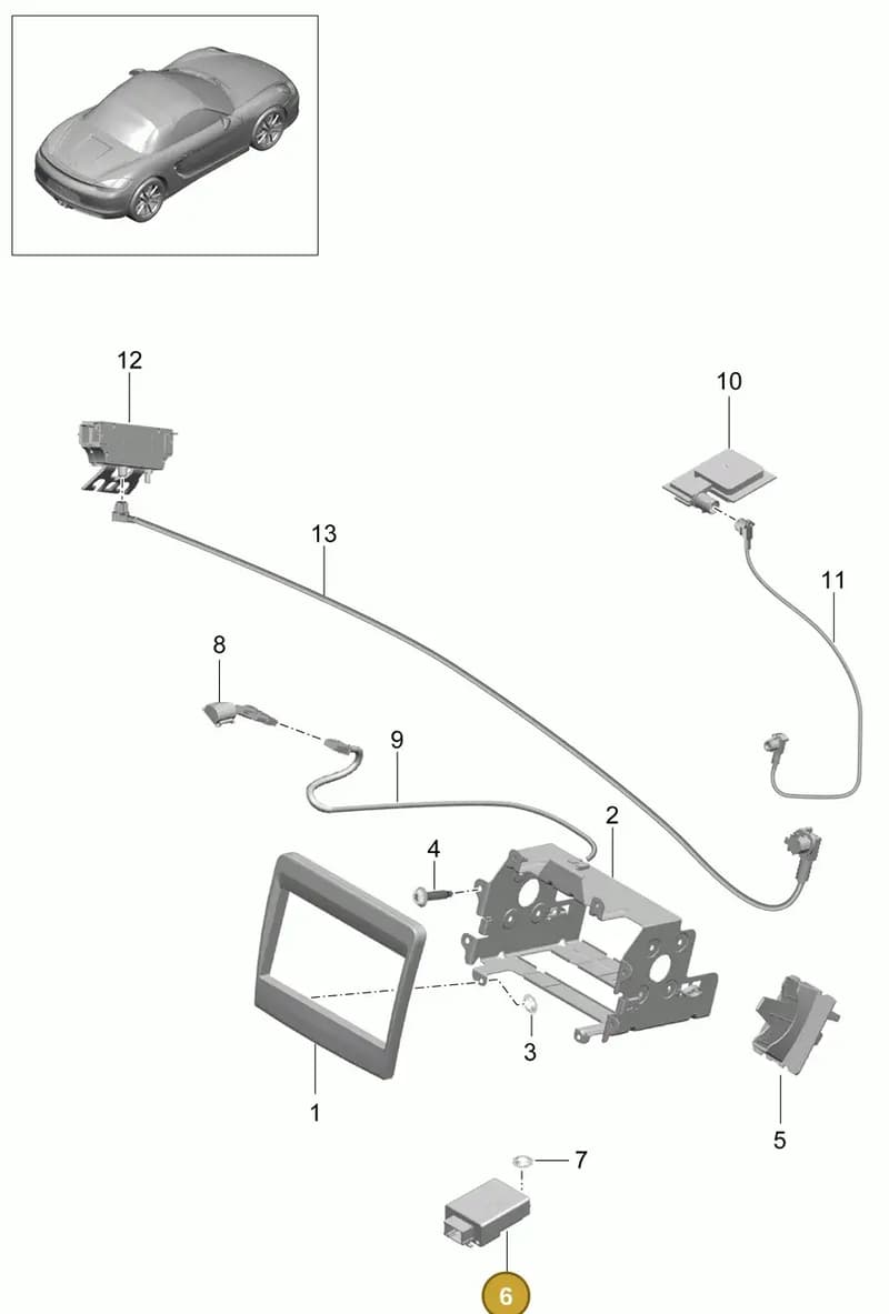 7PP971324B — Porsche Boxster (2012-2016) diagram p39911001, position 6