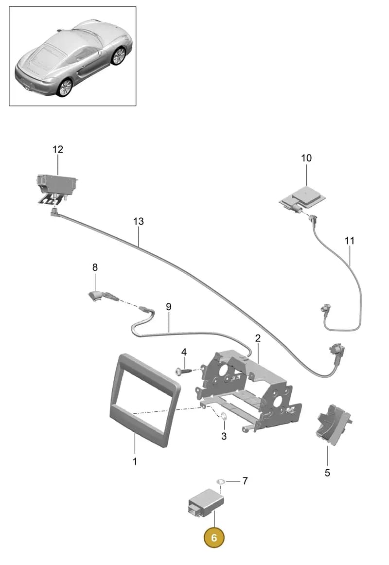 7PP971324B — Porsche Cayman (2013-2016) diagram p40911001, position 6