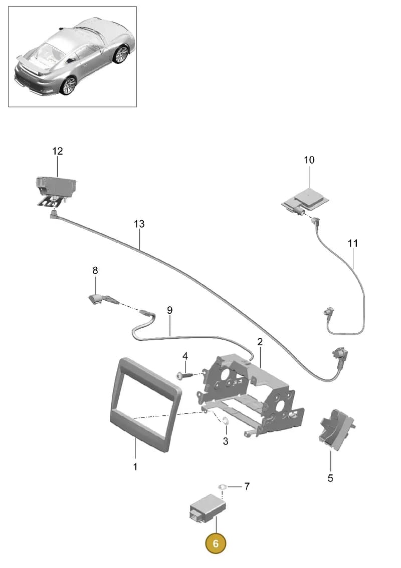 7PP971324B — Porsche 911 (2013-2020) diagram p41911001, position 6