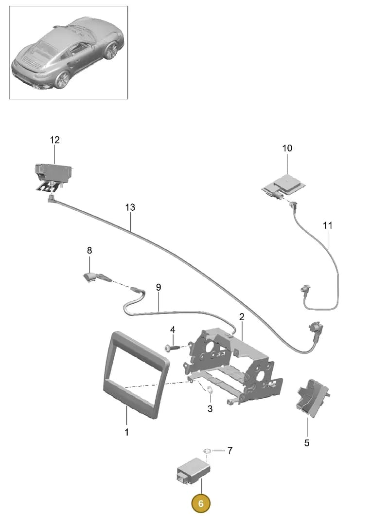 7PP971324B — Porsche GT2 RS Clubsport (2013-2020) diagram p42911001, position 6
