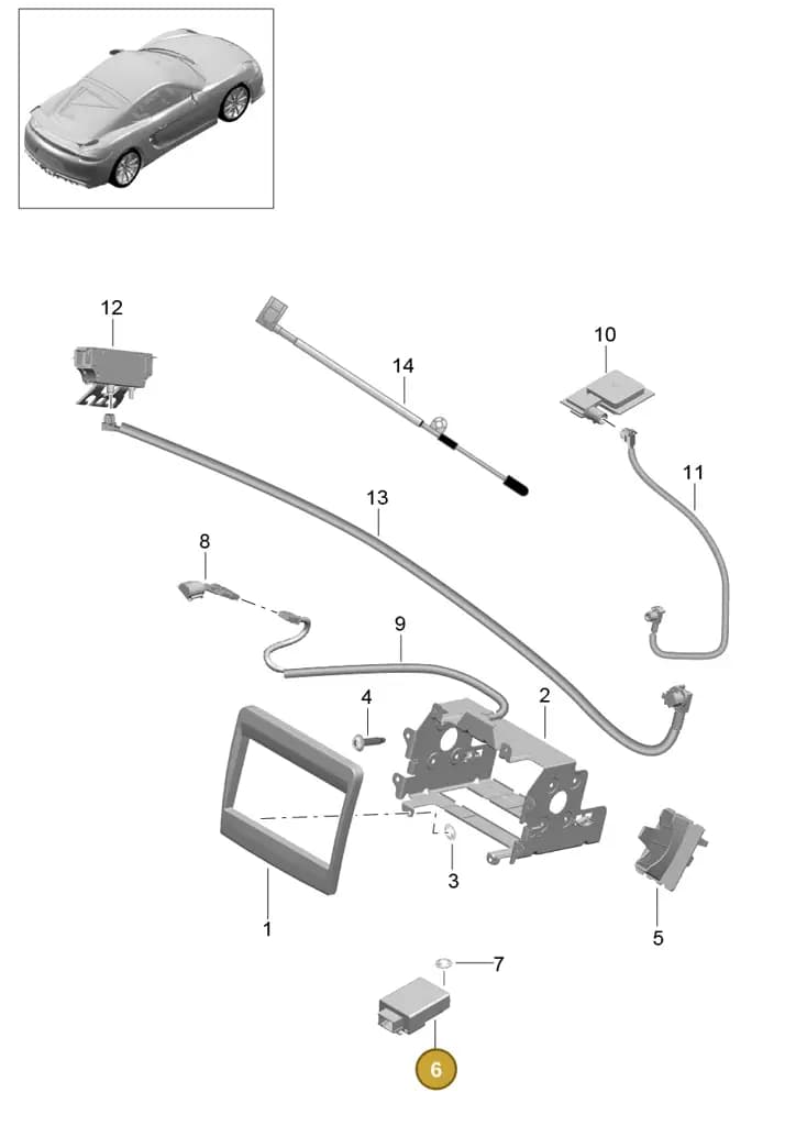 7PP971324B — Porsche Cayman GT4 (2015-2016) diagram p45911001, position 6