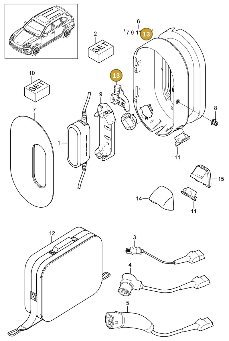 7PP971605 — Porsche Cayenne (2010-2018) diagram p37901055, position 13