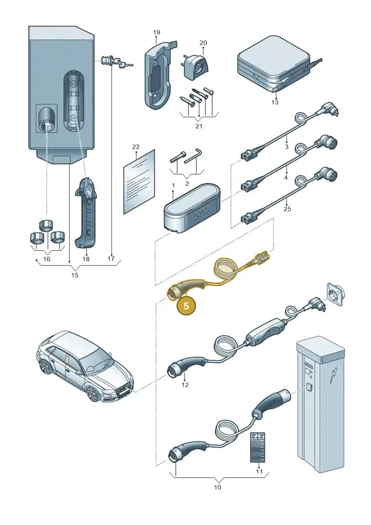 7PP971676AC — Audi A3 Sportback (2016-2020) diagram 890970000, position 5
