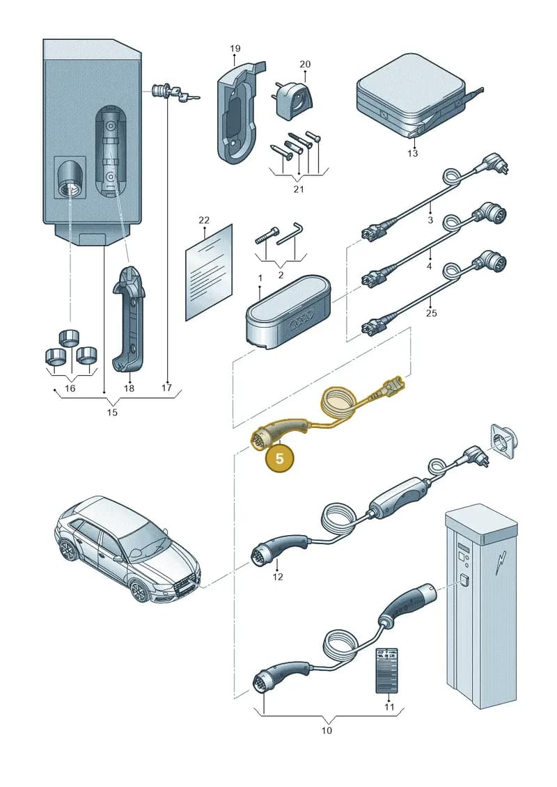 7PP971676AH — Audi A3 Sportback (2016-2020) diagram 890970000, position 5