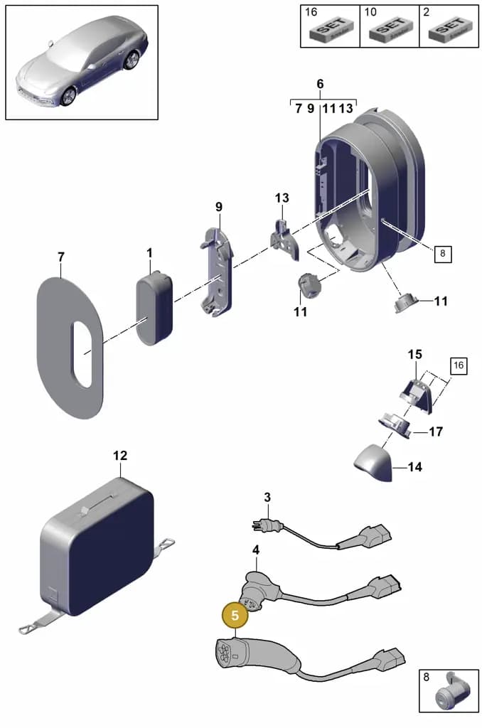 7PP971676A — Porsche Panamera (2016-2020) diagram p49901050, position 5