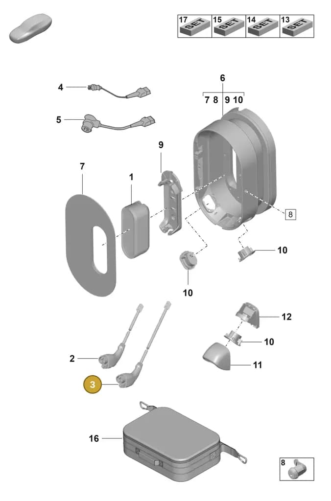 7PP971676CC — Porsche Taycan Sport Turismo (2019-2024) diagram p56251370, position 3