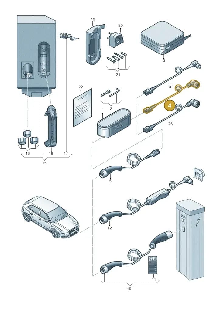 7PP971678AE — Audi A3 Sportback (2016-2020) diagram 890970000, position 4