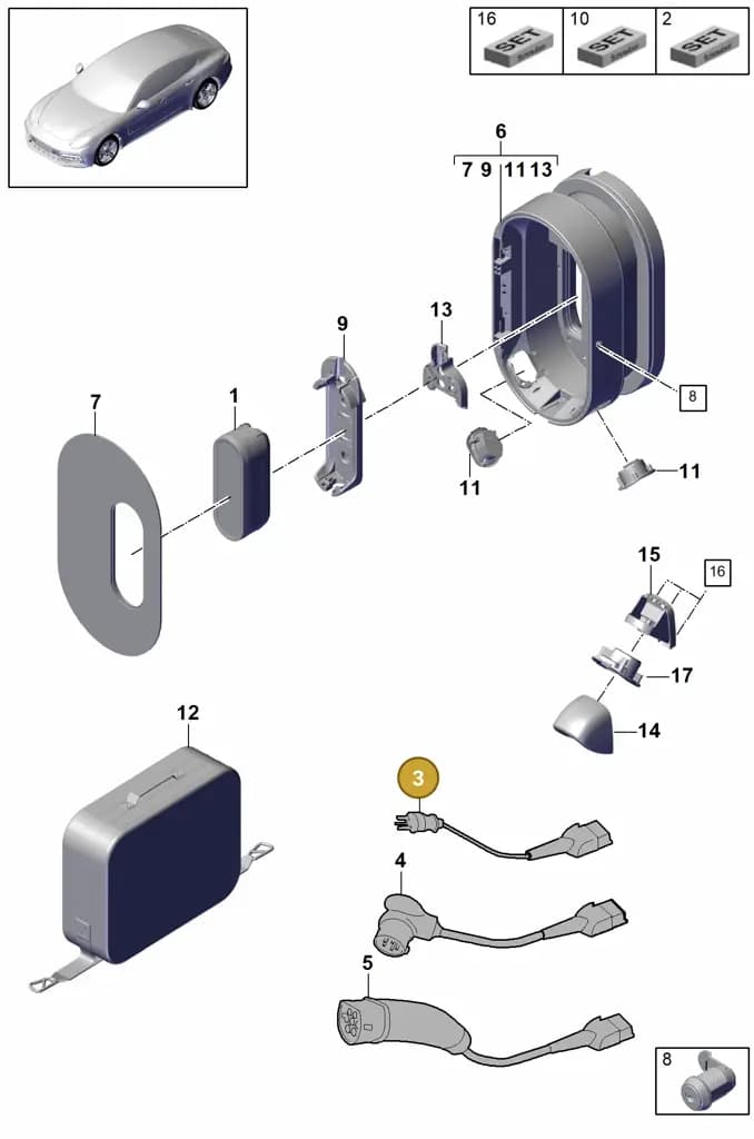 7PP971678A — Porsche Panamera (2016-2020) diagram p49901050, position 3