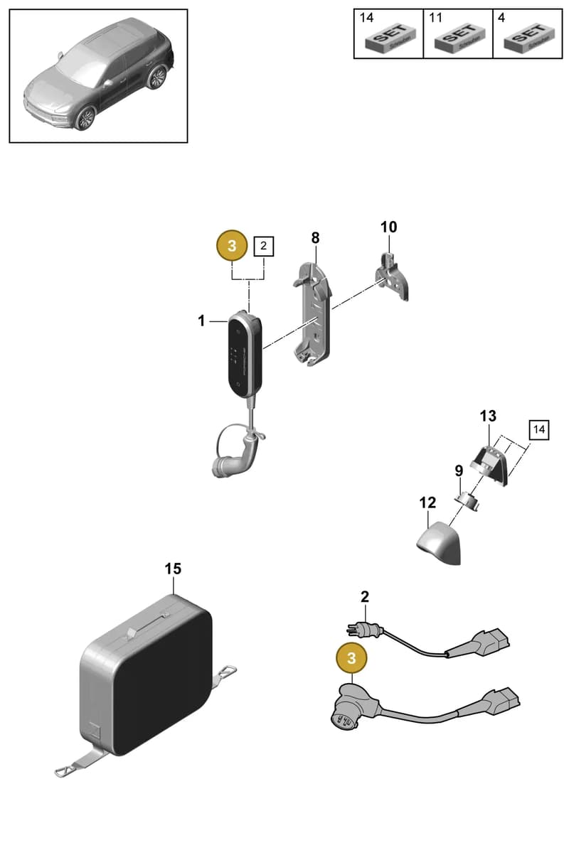 7PP971678DL — Porsche Cayenne (2017-2023) diagram p51901190, position 3