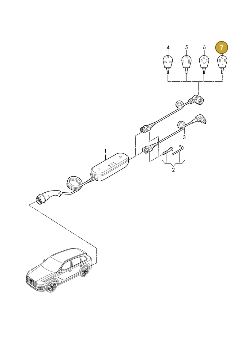 7PP971678GA — Audi 1J0 platform diagram 198970150, position 7