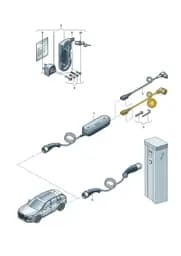 7PP971678GD Porsche Charge Cable for Mains Socket