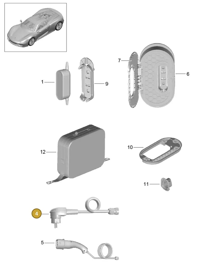 7PP971678T — Porsche 918 Spyder (2014-2015) diagram p43901050, position 4