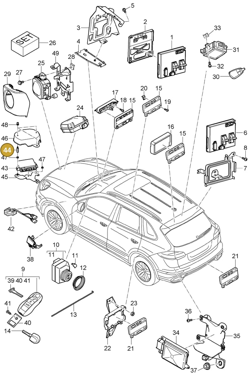 7PP971952 — Porsche Cayenne (2010-2018) diagram p37901005, position 44