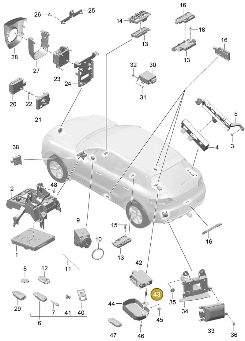 7PP971952 — Porsche Macan (2013-2018) diagram p44901004, position 43