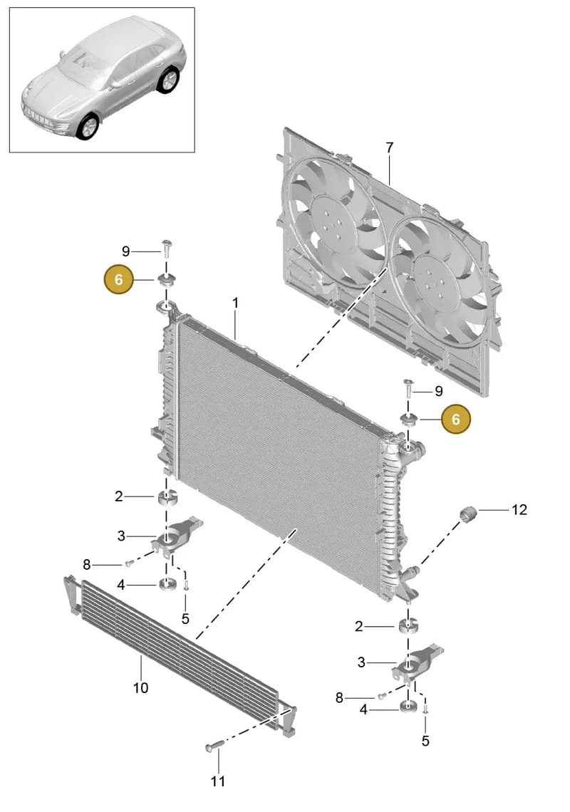 8K0121275C — Porsche Macan GTS (2013-2018) diagram p44105035, position 6