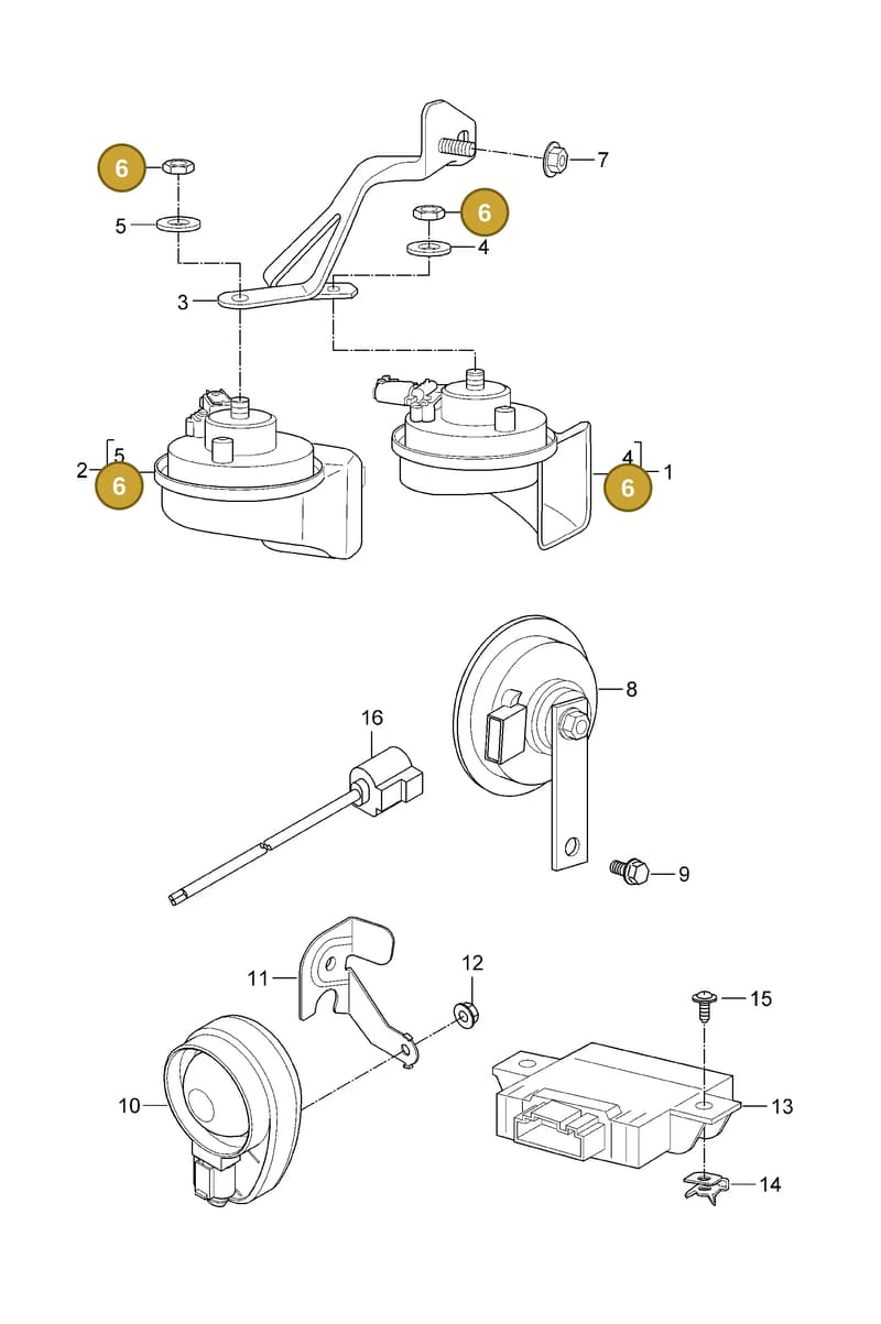 90003400104 — Porsche Cayman S (2005-2008) diagram p28903000, position 6