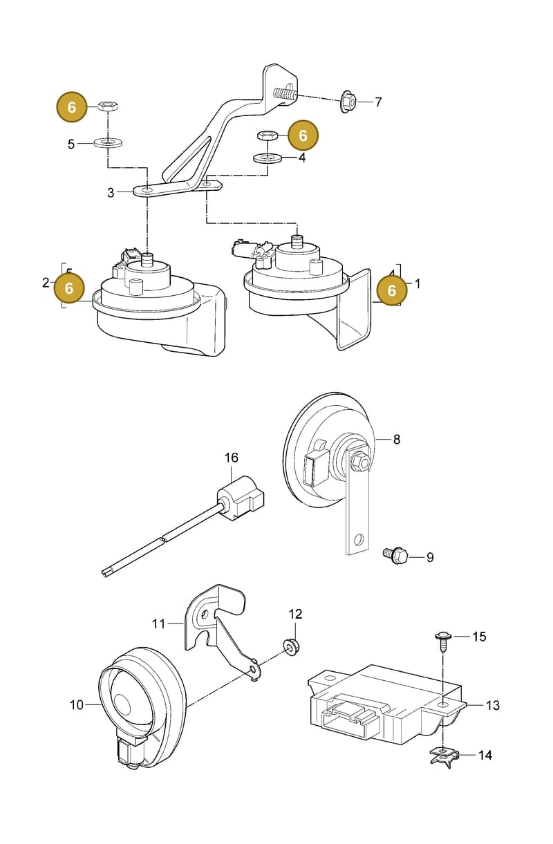 90003400104 — Porsche GT2 RS (2009-2012) diagram p36903000, position 6