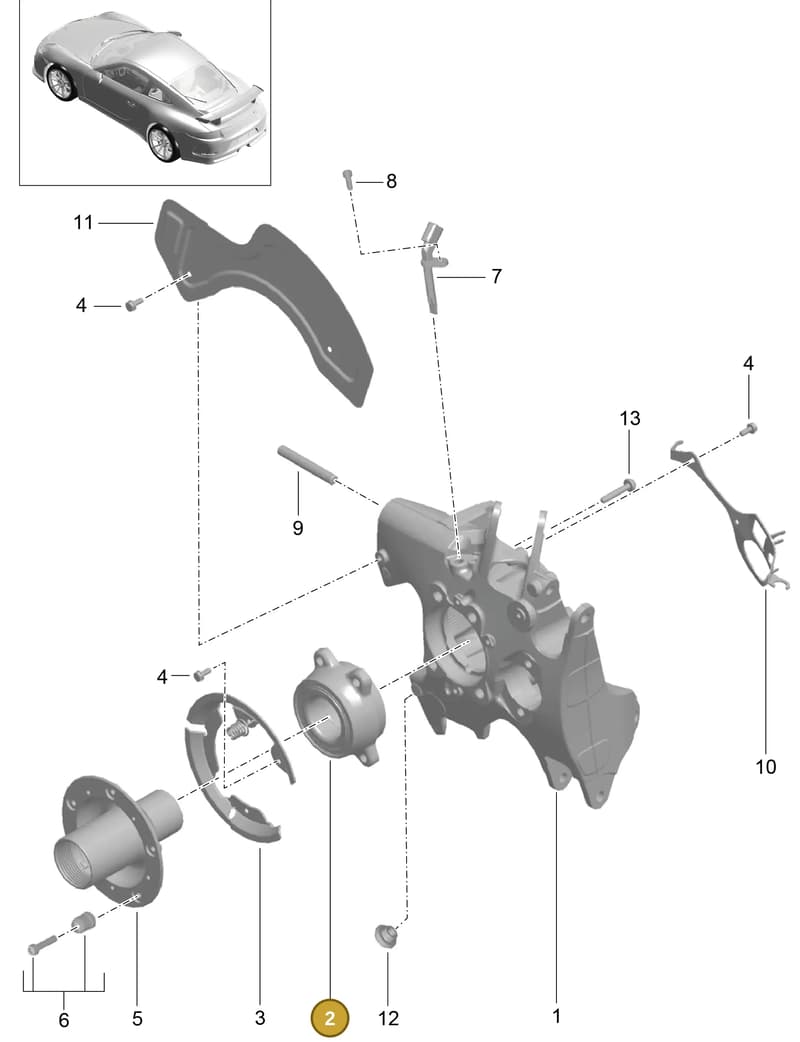 90004105501 — Porsche 911 (2013-2020) diagram p41501010, position 2