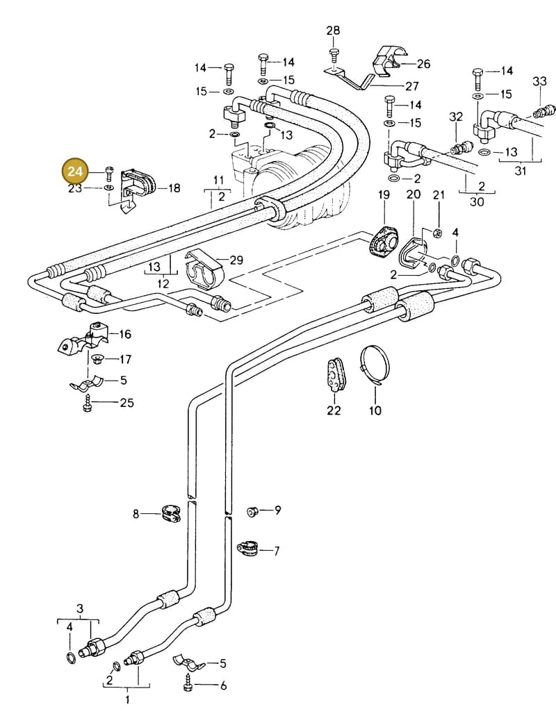 90006700803 — Porsche Carrera 4 Coupe (1988-1994) diagram p13813030, position 24