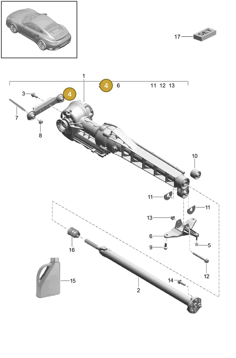 90006701804 — Porsche 911 (2013-2020) diagram p42305010, position 4