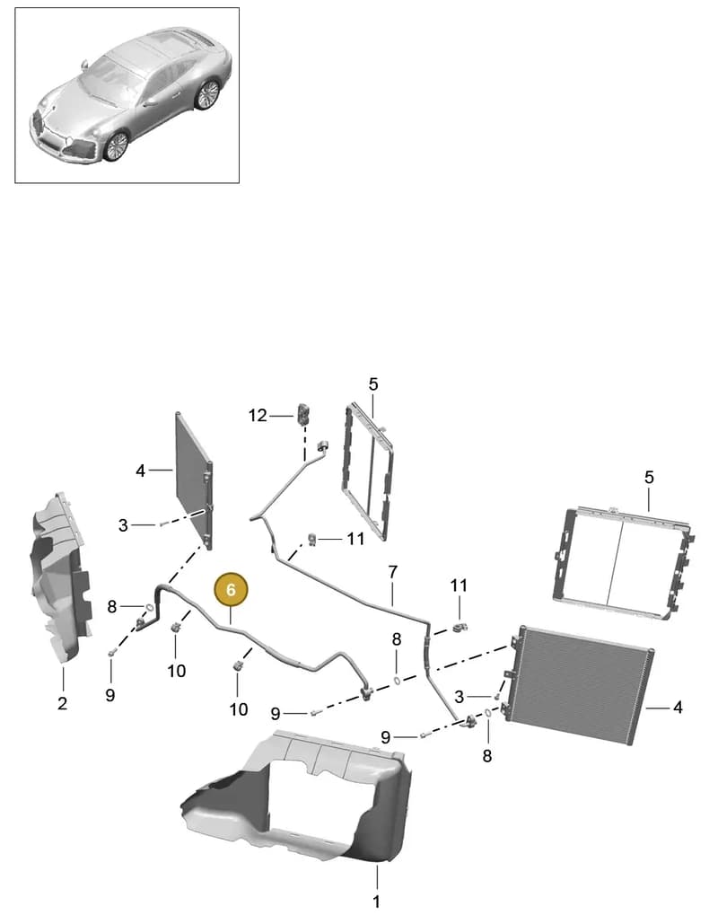 90007551001 — Porsche 911 (2016-2019) diagram p47813020, position 6