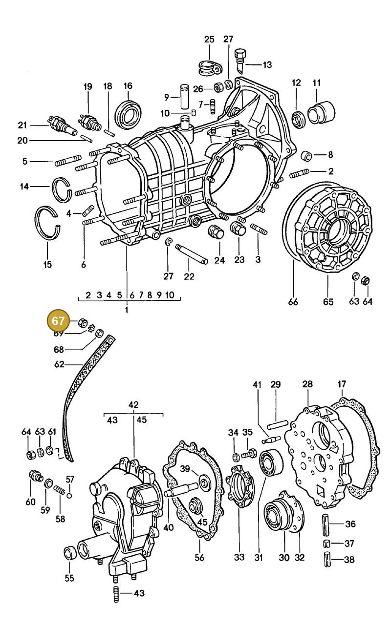 9000760250C — Porsche SC Cabrio (1979-1983) diagram p02308000, position 67