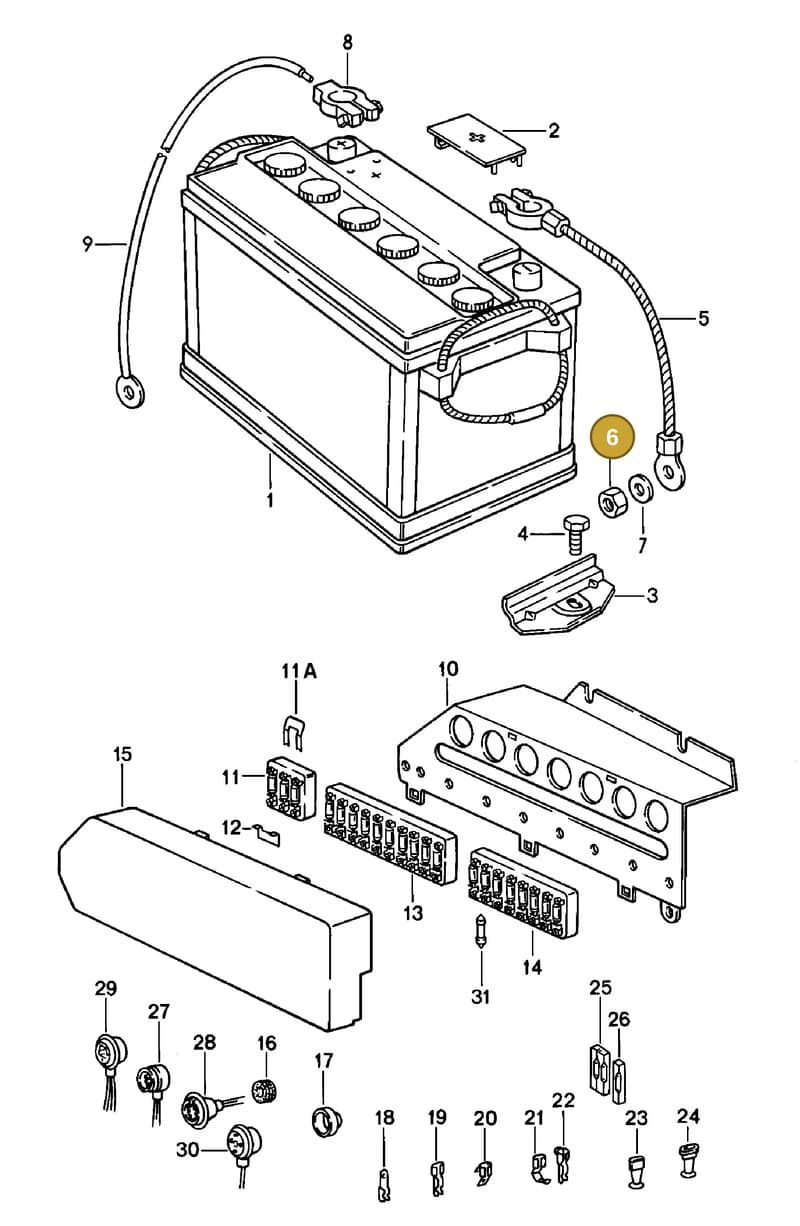 9000760250C — Porsche SC Cabrio (1979-1983) diagram p02902000, position 6