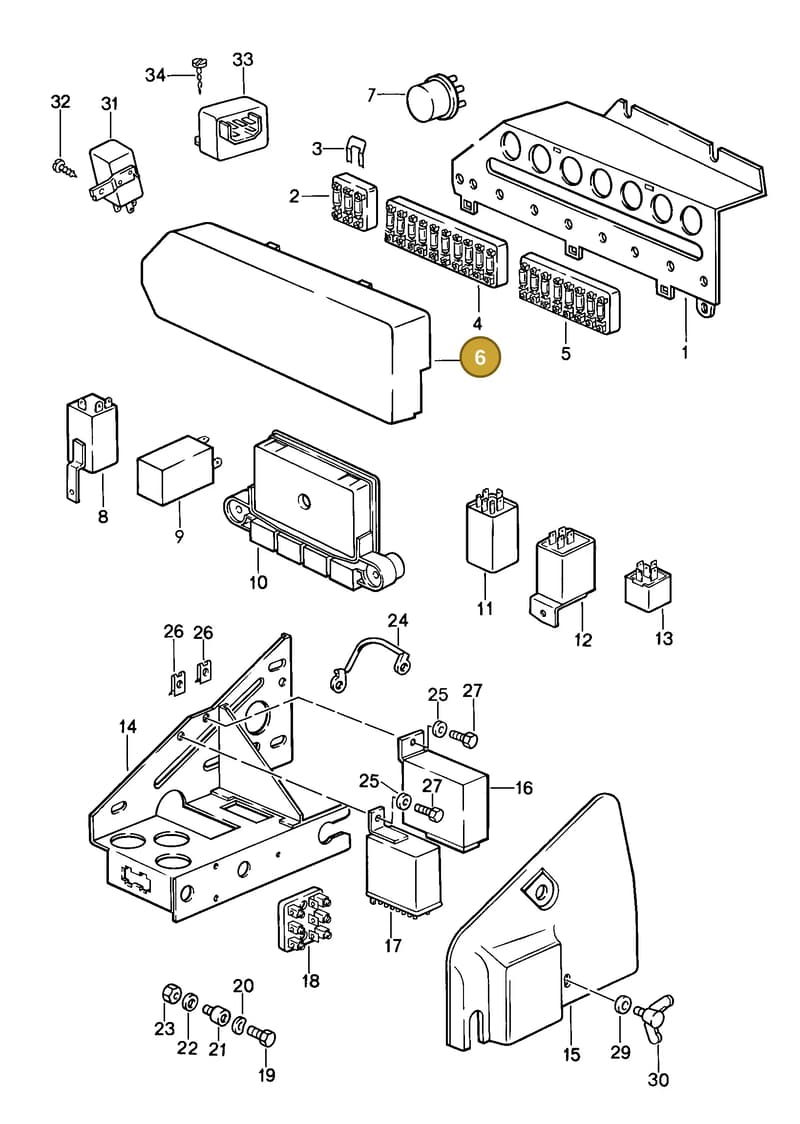 9000760250C — Porsche Carrera Cabrio (1983-1986) diagram p07902000, position 6