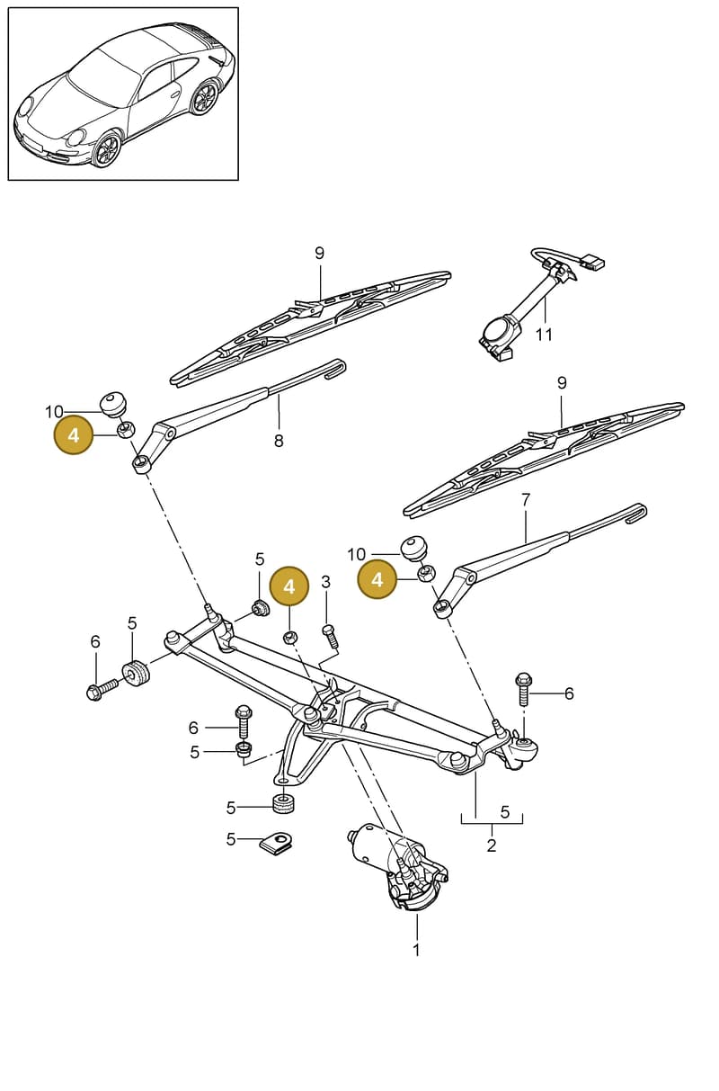 90007606402 — Porsche 911 Carrera (2008-2012) diagram p32904000, position 4