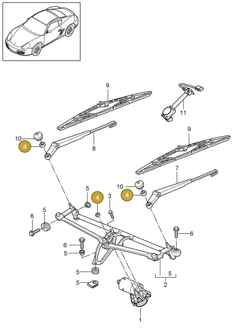 90007606402 — Porsche Cayman (2008-2012) diagram p34904000, position 4