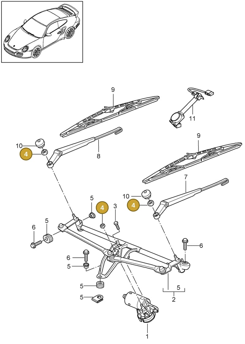 90007606402 — Porsche GT2 RS (2009-2012) diagram p36904000, position 4