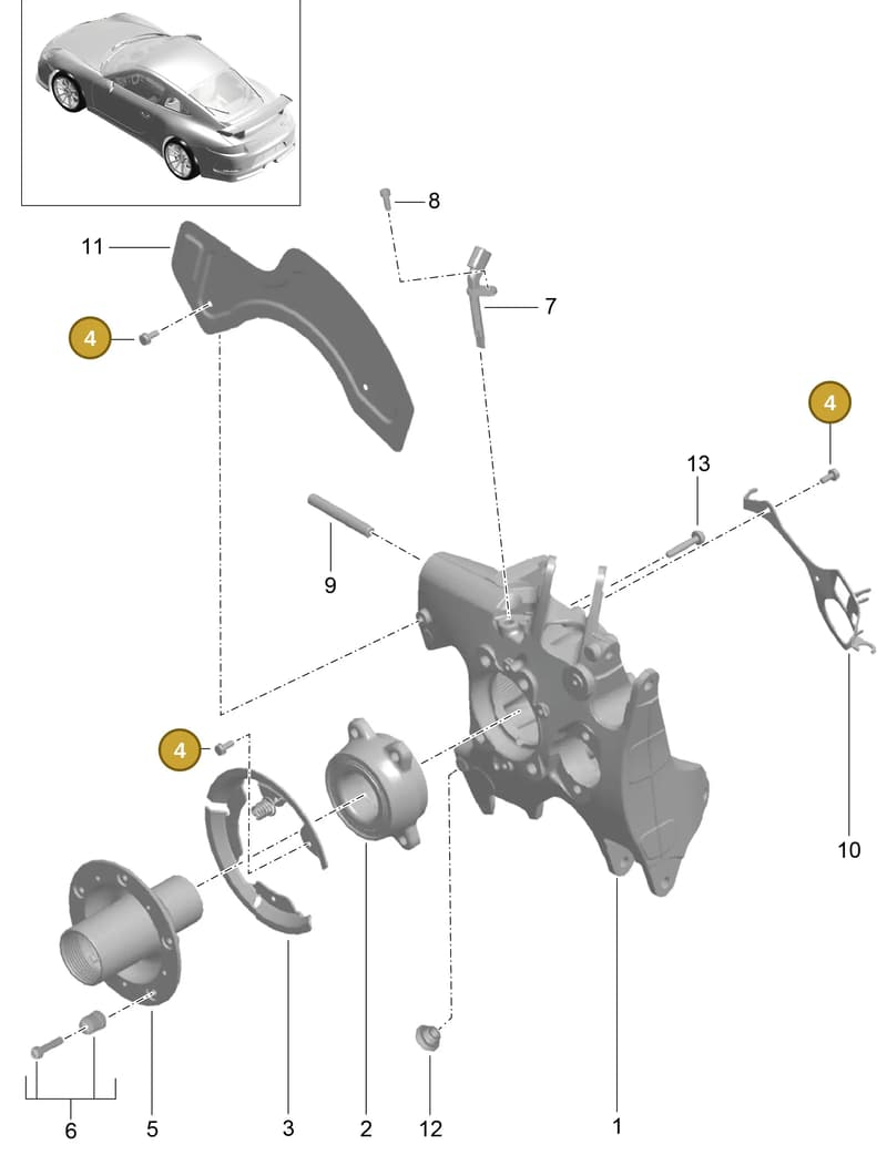 90007606402 — Porsche 911 (2013-2020) diagram p41501010, position 4