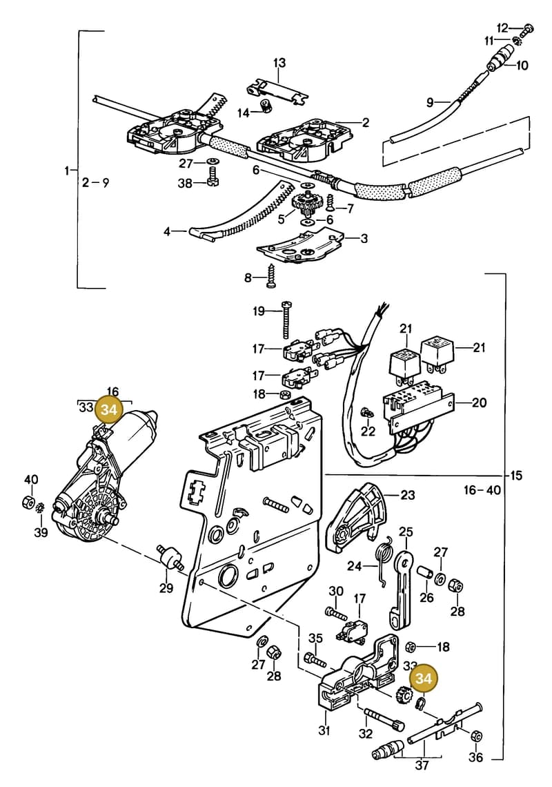 90011600309 — Porsche S Coupe (1985-1988) diagram p09811010, position 34