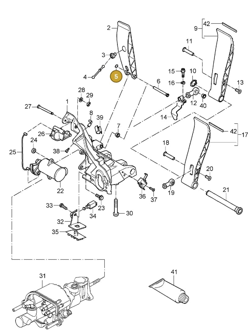 90011600309 — Porsche Carrera GT (2003-2006) diagram p25702000, position 5
