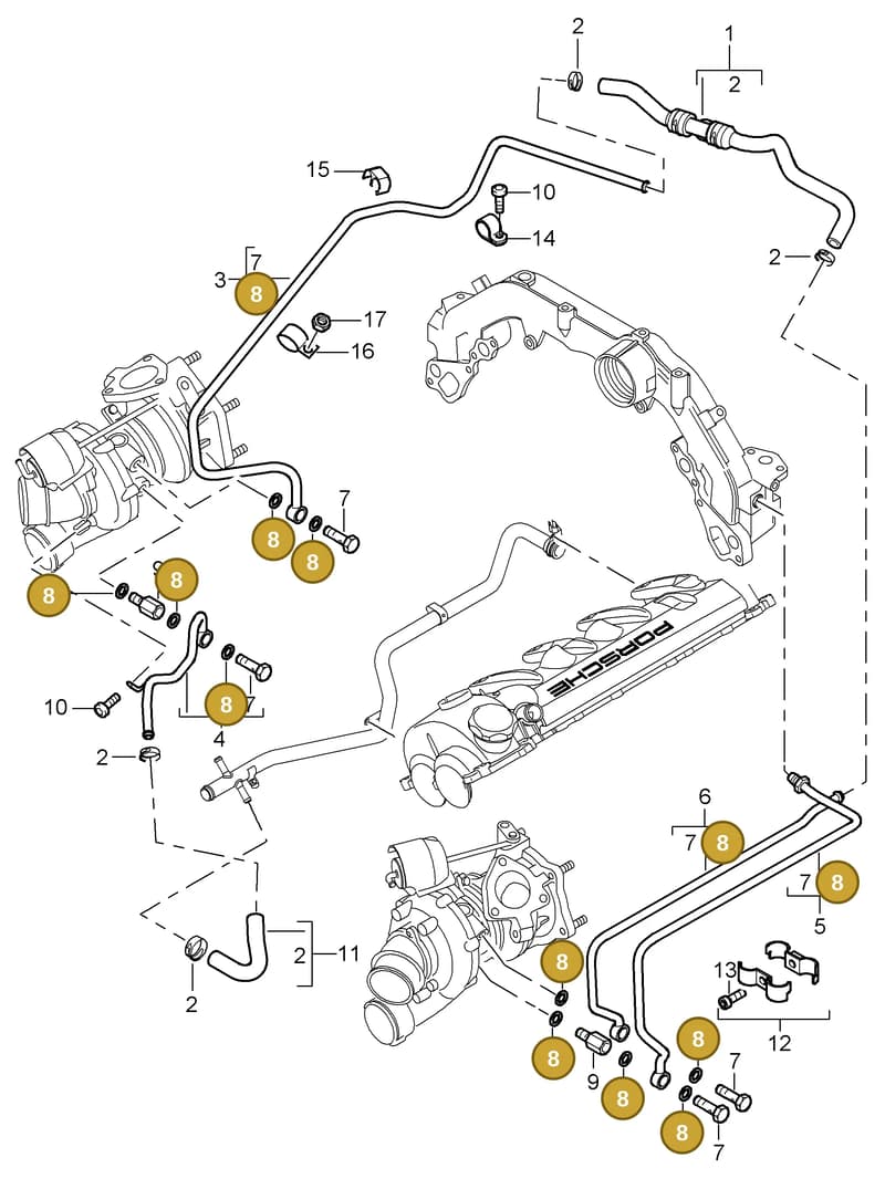 90012300530 — Porsche Cayenne (2002-2006) diagram p24202020, position 8