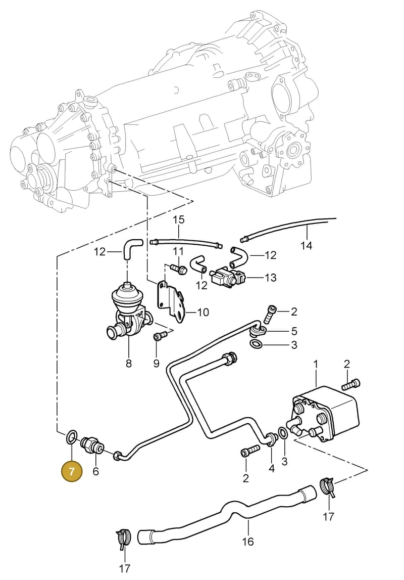 90012300530 — Porsche Turbo (2006-2009) diagram p30360000, position 7