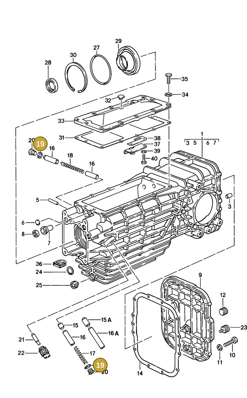 90012311630 — Porsche S Coupe (1982-1986) diagram p06302000, position 19