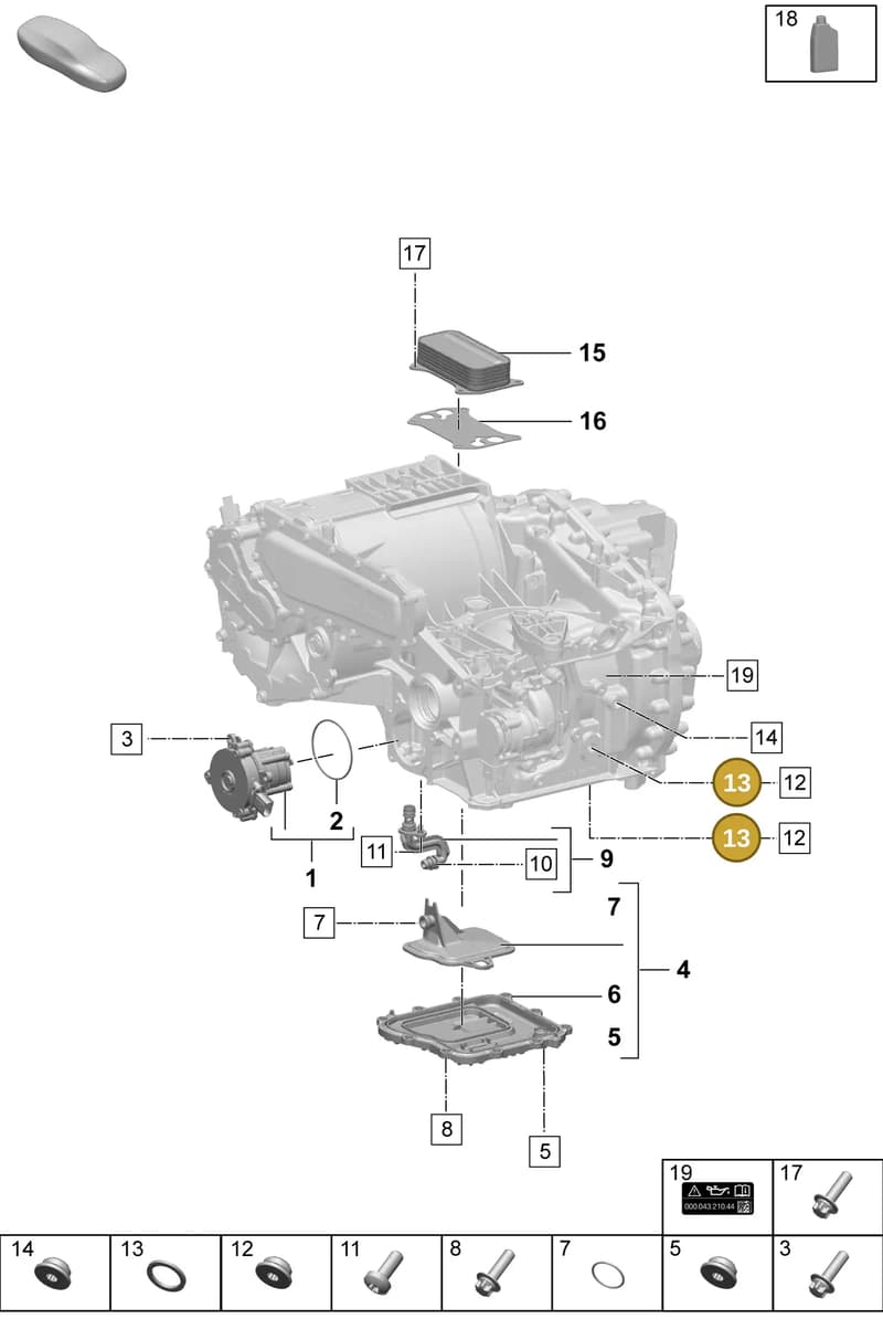 90012311630 — Porsche Macan (2024-2024) diagram p61355100, position 13
