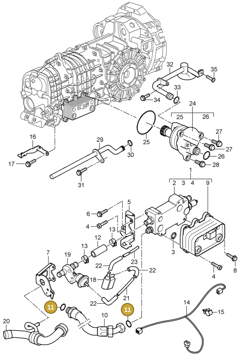 90012315230 — Porsche Turbo (2006-2009) diagram p30307000, position 11