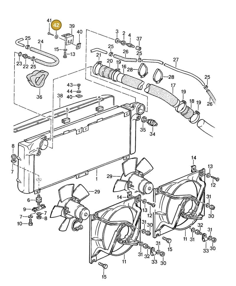 90015102801 — Porsche 959 Coupe Sport (1986-1988) diagram p10105010, position 42