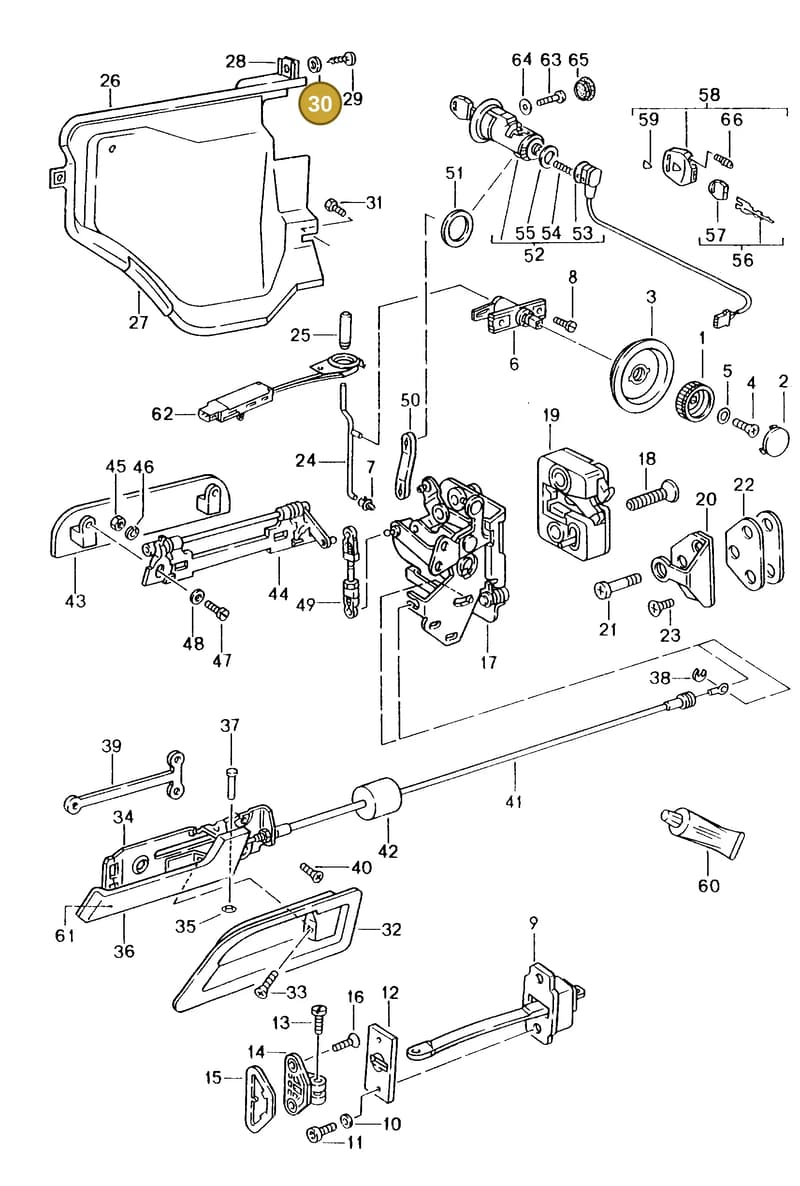 90015102801 — Porsche GT Coupe (1986-1991) diagram p11804005, position 30