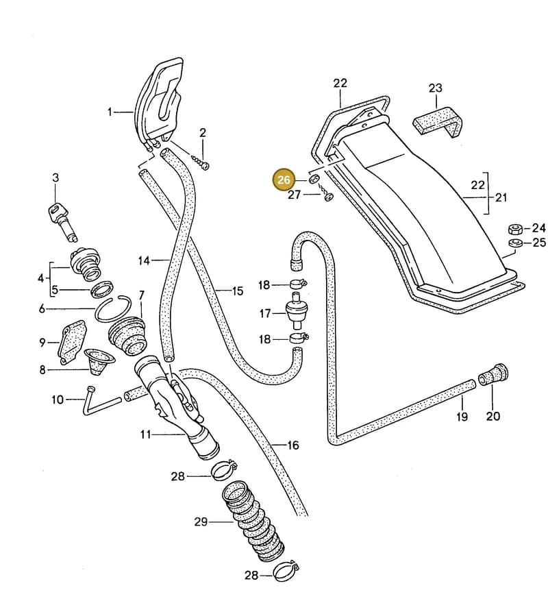 90015102801 — Porsche Coupe (1988-1991) diagram p14201003, position 26