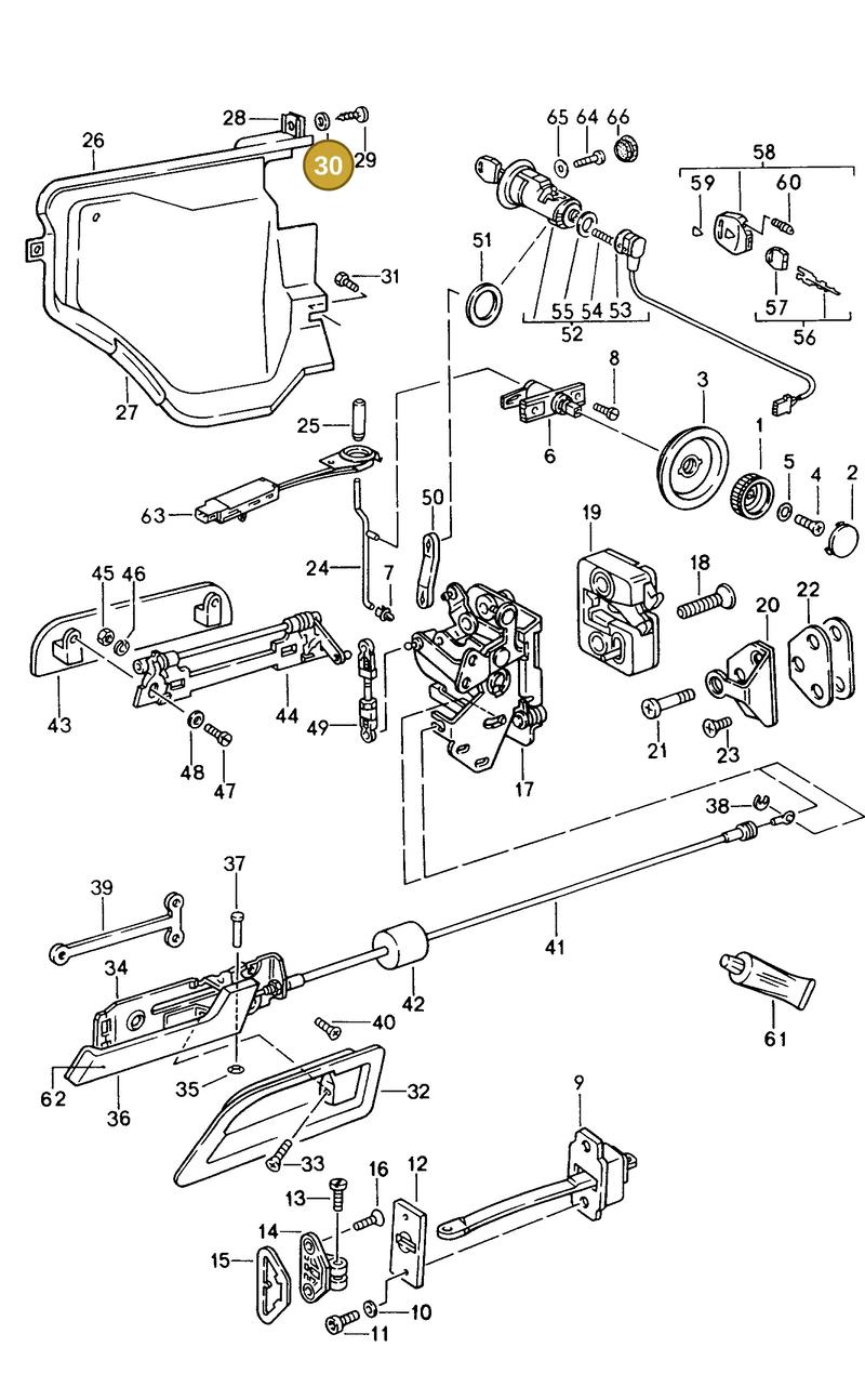 90015102801 — Porsche GTS Coupe (1991-1995) diagram p16804005, position 30