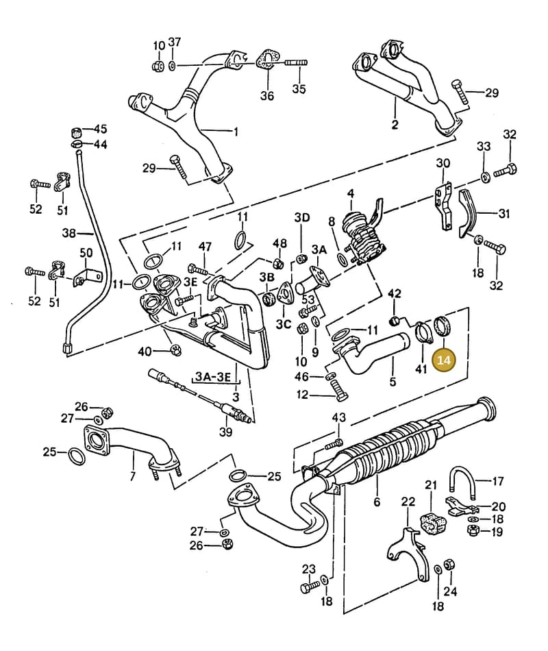 90021901500 — Porsche Coupe (1988-1991) diagram p14202020, position 14