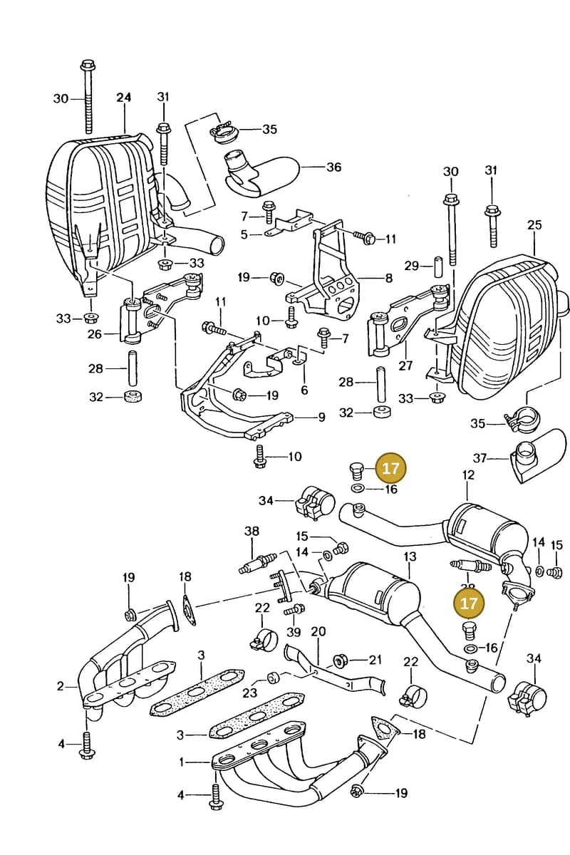 90021901500 — Porsche GT3 RS (1998-2005) diagram p22202000, position 17