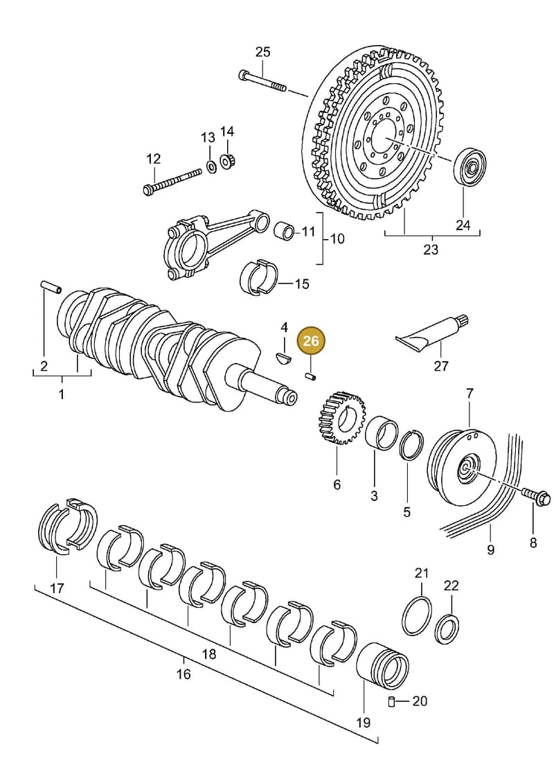 90030204601 — Porsche Turbo (2000-2005) diagram p23102000, position 26