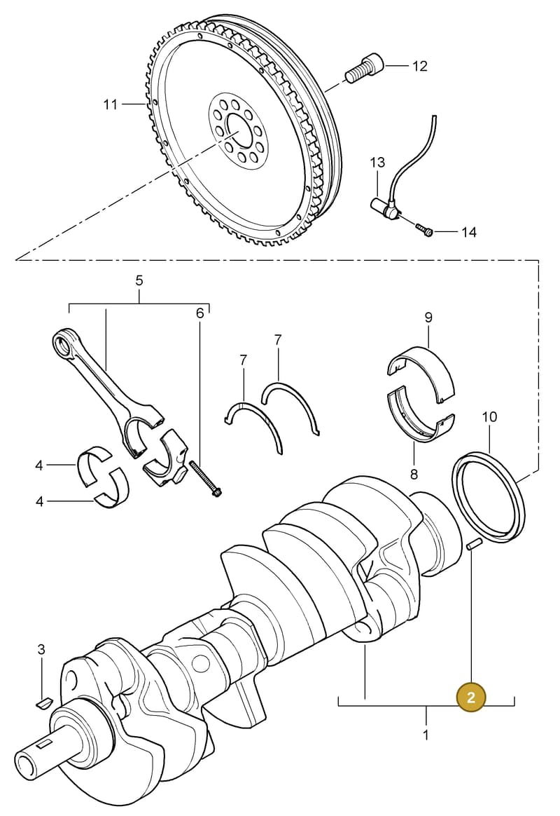 90030204900 — Porsche Cayenne (2007-2010) diagram p31102000, position 2